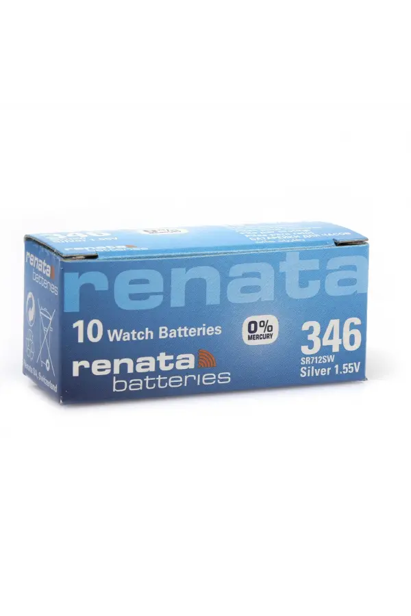 Renata 346 Sr712sw 1.55v Alkalin Saat Pili 10 Adet Renata 346 Sr712sw 1.55v Alkalin Saat Pili 10 Adet
