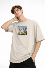 Freedom - Oversize Erkek Tişört BEJ Freedom - Oversize Erkek Tişört BEJ