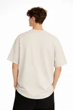 Freedom - Oversize Erkek Tişört BEJ Freedom - Oversize Erkek Tişört BEJ
