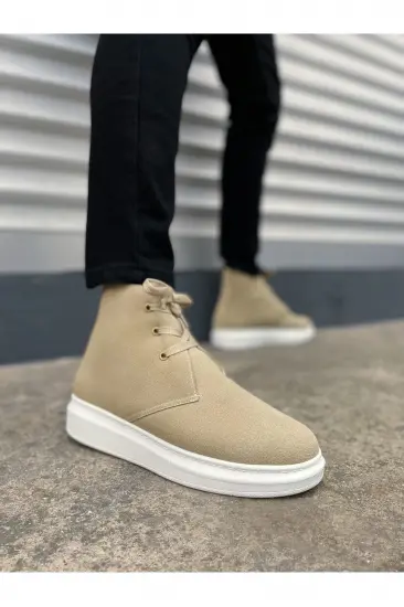 JY207 Oslo Bağcıklı Ortopedik Taban Süet Erkek Spor Bot SBT - Krem JY207 Oslo Bağcıklı Ortopedik Taban Süet Erkek Spor Bot SBT - Krem
