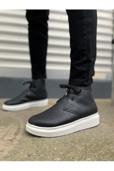 JY207 Oslo Bağcıklı Ortopedik Taban Cilt Erkek Spor Bot CBT - Siyah JY207 Oslo Bağcıklı Ortopedik Taban Cilt Erkek Spor Bot CBT - Siyah