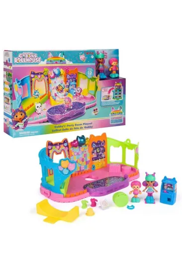 69755 SUN-SPM-FİGÜR OYUN SET GABBY S DOLLHOUSE ÇATI KATI PATEN PARTİSİ