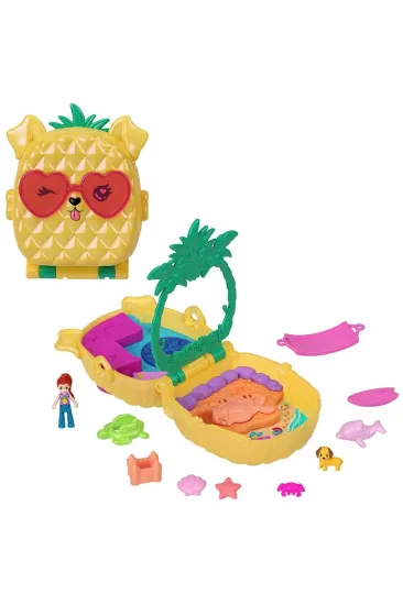 JFV00 Polly Pocket Ananas Köpekçik Plajı Mini Oyun Seti JFV00 Polly Pocket Ananas Köpekçik Plajı Mini Oyun Seti