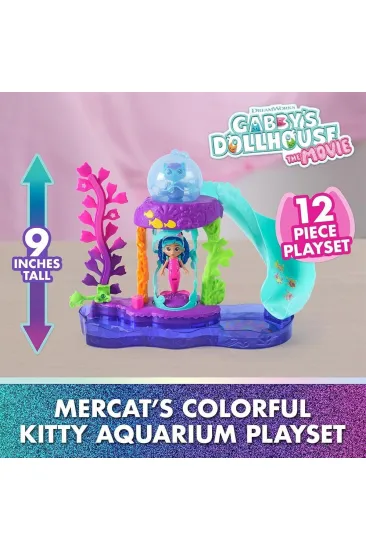 S01009006 SUN-SPM-FİGÜR OYUN SET GABBY S DOLLHOUSE RENKLİ AKVARYUM 12PRÇ.