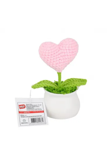 FL-7 12Lİ Kroşe Örgü Saksıda Kalp -Birliktoys FL-7 12Lİ Kroşe Örgü Saksıda Kalp -Birliktoys