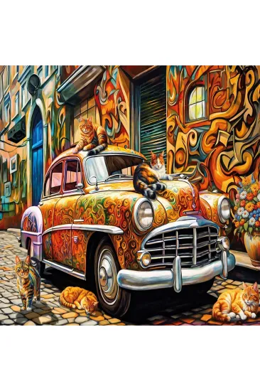 20073 PUZZLE 500 Cats Of The Car