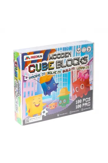 5642 Wooden Cubes Blocks -Redka 5642 Wooden Cubes Blocks -Redka