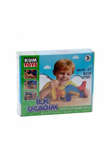 KM5869 KUMTOYS İLK UÇAĞIM AHŞAP BOYAMA SETİ KM5869 KUMTOYS İLK UÇAĞIM AHŞAP BOYAMA SETİ