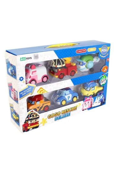 POLI ZR-914 Robocar Poli Gogo Rescue Deluxe 6 Lı Set - POLI ZR-914 Robocar Poli Gogo Rescue Deluxe 6 Lı Set -