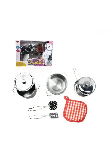 ATF-1818-A 8 PARÇA ÇELİK TENCERE TAVA SET ATF-1818-A 8 PARÇA ÇELİK TENCERE TAVA SET