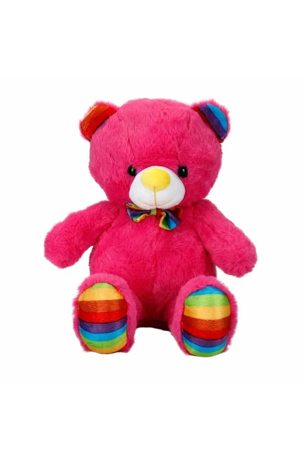 2962 Oturan Kurdeleli Renkli Peluş Ayı 30 cm -Sunman 2962 Oturan Kurdeleli Renkli Peluş Ayı 30 cm -Sunman