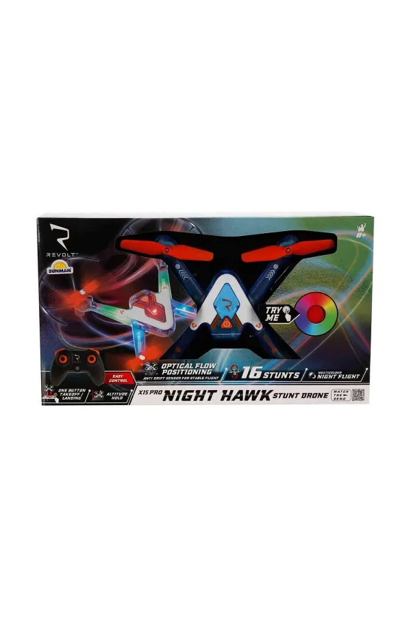 90815 SUN-SYM-RVT-RC DRONE NIGHT HAWK STUNT IŞIKLI 37V USB