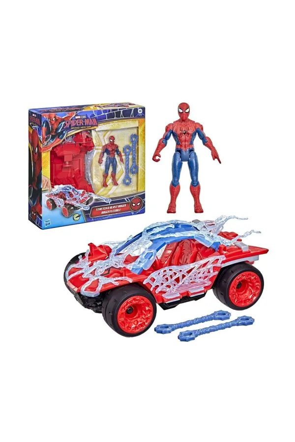 G2445 Spider-Man Actionverse Stretch Figür ve Web Blast Araç G2445 Spider-Man Actionverse Stretch Figür ve Web Blast Araç