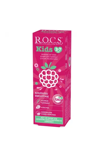 .Kids Ahududu Smoothie Tadında Florürsüz Diş Macunu 45 Gr .Kids Ahududu Smoothie Tadında Florürsüz Diş Macunu 45 Gr