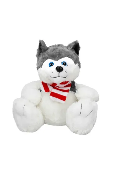 1030 Oturan Husky Atkılı Köpek 30 cm