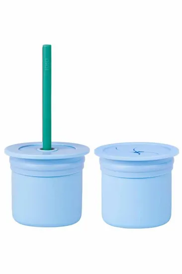 Ham+Hüp Pipetli Silikon Bardak Seti Mineral Blue / Aqua Green Ham+Hüp Pipetli Silikon Bardak Seti Mineral Blue / Aqua Green