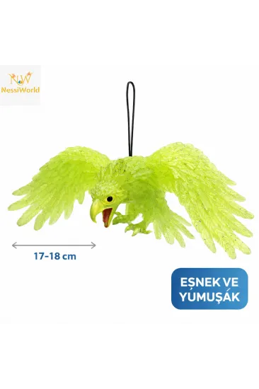 Asılabilir Lateks Kartal Dekor Süsü Yeşil 17-18 cm