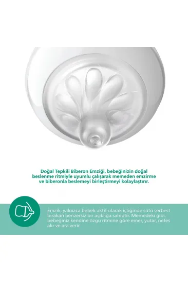 Doğal Tepkili Natural Response Cam Biberon 120 ml 0+ Ay Doğal Tepkili Natural Response Cam Biberon 120 ml 0+ Ay