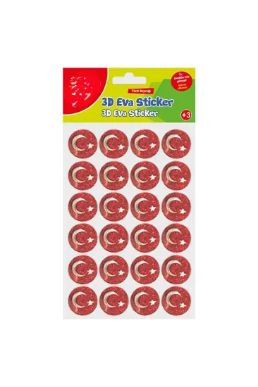 Simli Eva Sticker Ay Ve Yıldız 24'lü Sticker Simli Eva Sticker Ay Ve Yıldız 24'lü Sticker