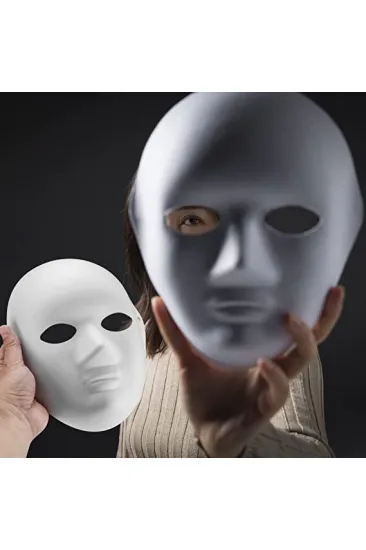 Beyaz Renk Boyanabilir Anonim Tam Yüz Cosplay Maske 24x18 cm Beyaz Renk Boyanabilir Anonim Tam Yüz Cosplay Maske 24x18 cm