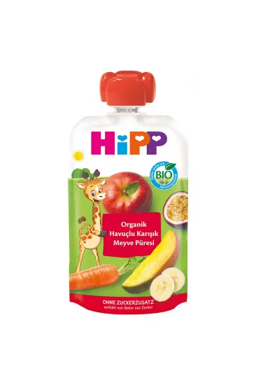 Organik Havuçlu Karışık Meyve Püresi 100 Gr Organik Havuçlu Karışık Meyve Püresi 100 Gr