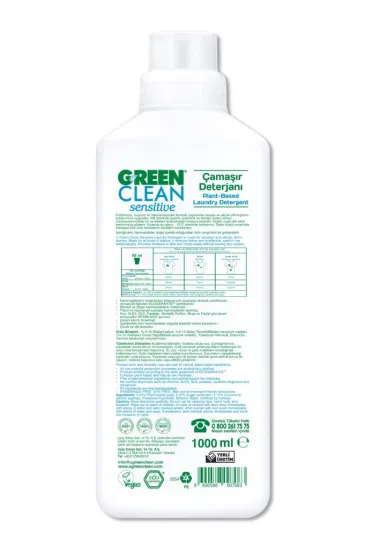 Sensitive Parfümsüz Bitkisel Çamaşır Deterjanı 1000 ml Sensitive Parfümsüz Bitkisel Çamaşır Deterjanı 1000 ml