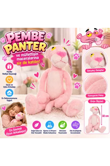 3100 Peluş Pembe Panter 32 cm 3100 Peluş Pembe Panter 32 cm