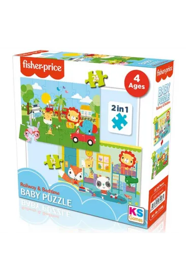 Baby Railway & Bedtime 2’si 1 Arada Puzzle Baby Railway & Bedtime 2’si 1 Arada Puzzle