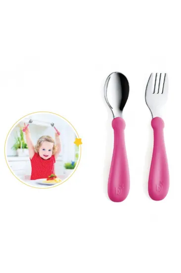 Paslanmaz Çelik Çatal Kaşık Seti 522 Pembe Paslanmaz Çelik Çatal Kaşık Seti 522 Pembe