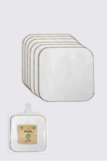 Organik 28x28 6'Lı Havlu Mendil 90105 Ekru Organik 28x28 6'Lı Havlu Mendil 90105 Ekru