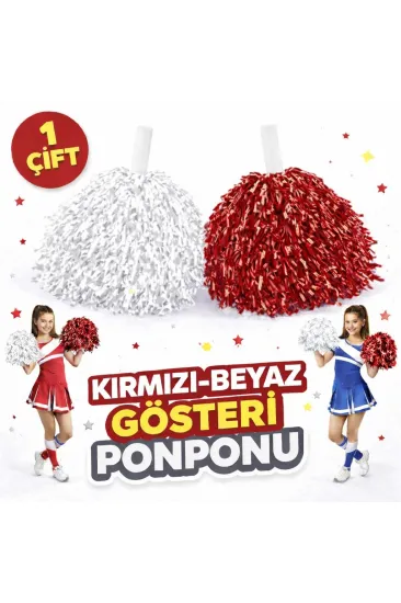 1 Çift ( 2 Adet ) Kırmızı-Beyaz Renk 23 Nisan 19 Mayıs 29 Ekim Okul Gösteri Ponponları Ekstra Dolgun 1 Çift ( 2 Adet ) Kırmızı-Beyaz Renk 23 Nisan 19 Mayıs 29 Ekim Okul Gösteri Ponponları Ekstra Dolgun