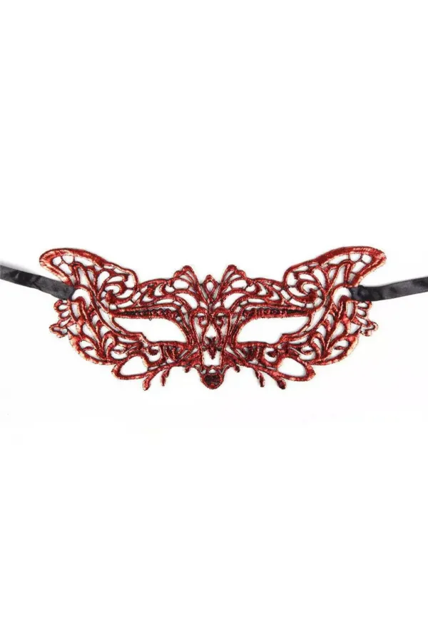 Kırmızı Dantel Masquerade Maskesi 9 No Kırmızı Dantel Masquerade Maskesi 9 No