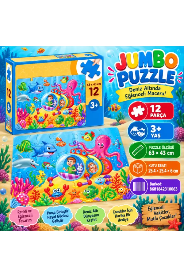 JP 31006 JUMBO PUZZLE 12 PARÇA JP 31006 JUMBO PUZZLE 12 PARÇA