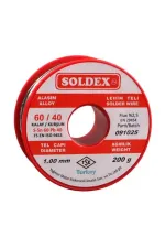 Soldex 1.00mm Kalın 200 Gram Kalın Lehim Teli Sn60 Pb40