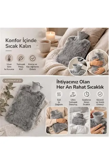 Sunup Sn-29909 Peluş Kılıflı Yumuşak Dokulu 30 cm 2000 Ml Kapasiteli Sıcak Su Torbası Sunup Sn-29909 Peluş Kılıflı Yumuşak Dokulu 30 cm 2000 Ml Kapasiteli Sıcak Su Torbası