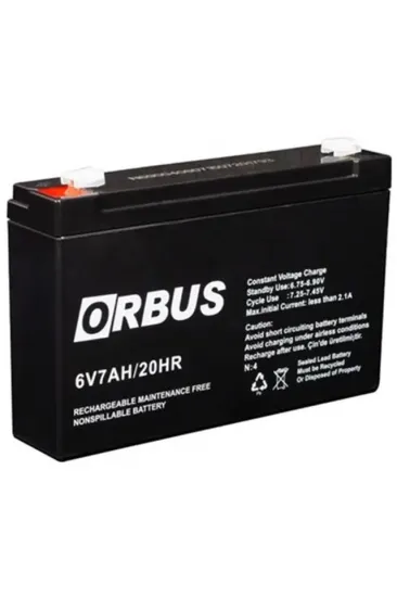 Orbus 6 Volt 7 Amper Kuru Akü (150 * 30 * 94 Mm) Orbus 6 Volt 7 Amper Kuru Akü (150 * 30 * 94 Mm)