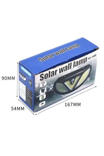 Powermaster Mx-118b Cob Ledli Hareket Sensörlü Üç Modlu Solar Duvar Lambası