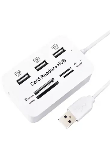 Powermaster 3 Port 2.0 Usb Çoklayıcı Hub + 4 Slot Kart Okuyucu Pm-6052 Powermaster 3 Port 2.0 Usb Çoklayıcı Hub + 4 Slot Kart Okuyucu Pm-6052