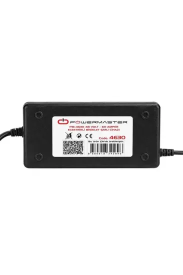 Powermaster Pm-4630 48 Volt 60 Amper Elektrikli Bisiklet Şarj Cihazı Powermaster Pm-4630 48 Volt 60 Amper Elektrikli Bisiklet Şarj Cihazı