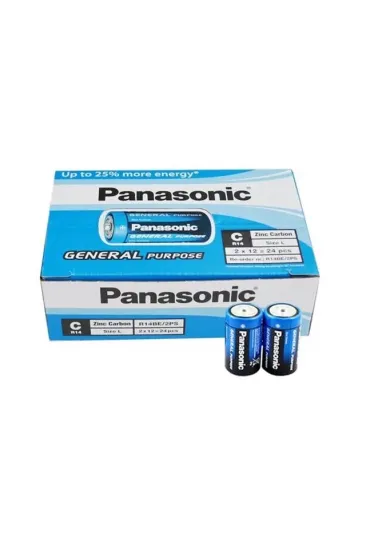 Panasonic R14be/2ps Manganez Orta C Boy Pil (24'lü Paket) Panasonic R14be/2ps Manganez Orta C Boy Pil (24'lü Paket)