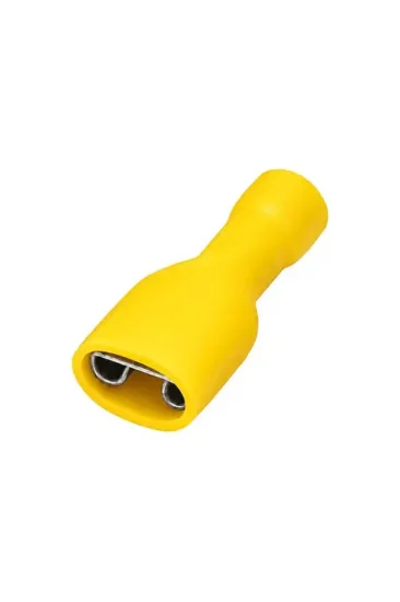 Powermaster Pm-39073 4-6mm2 Kesit 24x10x7,5mm Soket Sarı İzoleli Kablo Pabucu (100'lü Paket) Powermaster Pm-39073 4-6mm2 Kesit 24x10x7,5mm Soket Sarı İzoleli Kablo Pabucu (100'lü Paket)