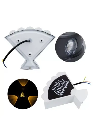 Powermaster Pm-24454 3000k Maşallah Arapça Üçgen Dekoratif Led Duvar Aplik Powermaster Pm-24454 3000k Maşallah Arapça Üçgen Dekoratif Led Duvar Aplik