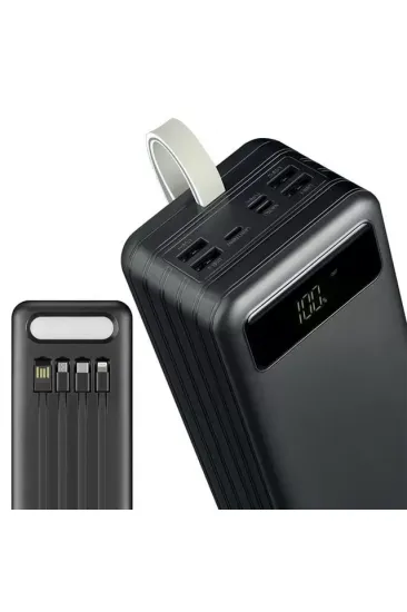 Powerway Tx60 Siyah 60000 Mah Çoklu Çıkış Dijital Göstergeli Ekstra Kablolu Powerbank Powerway Tx60 Siyah 60000 Mah Çoklu Çıkış Dijital Göstergeli Ekstra Kablolu Powerbank
