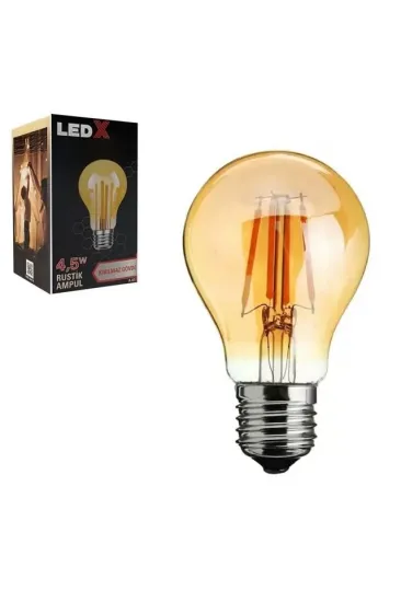 Ledx A-60 Kırılmaz Gövde 4,5 Watt Rustik Ampul Ledx A-60 Kırılmaz Gövde 4,5 Watt Rustik Ampul