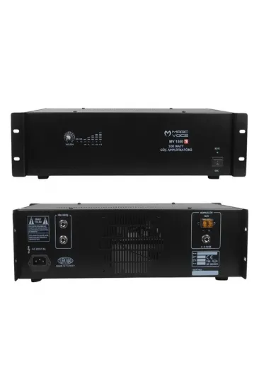 Magicvoice Mv-1550 500 Watt 4-8 Ohm 100 Volt 19 Rack Hat Trafolu Power Anfi