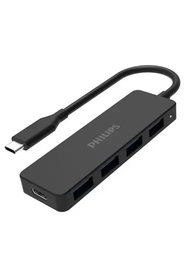 Philips Swr1603g/93 Siyah 20 Cm Kablolu Type-c To 4xusb 3.0 Çoklayıcı Philips Swr1603g/93 Siyah 20 Cm Kablolu Type-c To 4xusb 3.0 Çoklayıcı