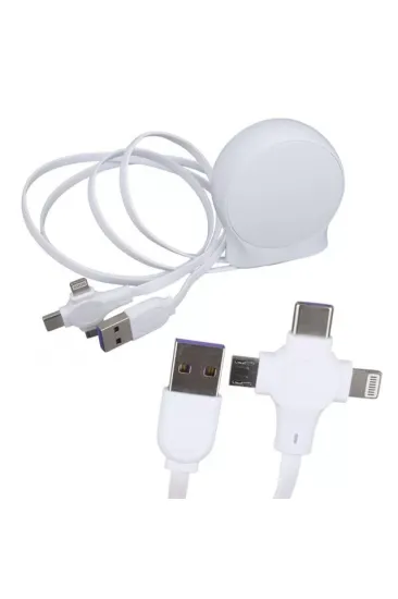 Powermaster Pm-27143 1 Metre Makaralı 3ın1 Şarj Kablosu (lightning - Type-c - Micro Usb) Powermaster Pm-27143 1 Metre Makaralı 3ın1 Şarj Kablosu (lightning - Type-c - Micro Usb)