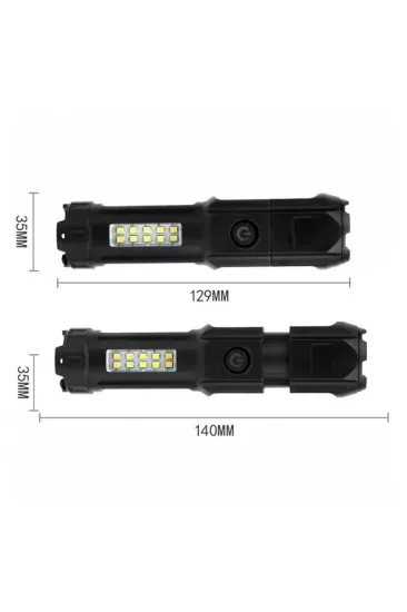 Powermaster 109-b Zoomlu Flash Özellikli Smd Ve Power Led’li Şarjlı Plastik Kasa El Feneri (powerbank Özellikli)