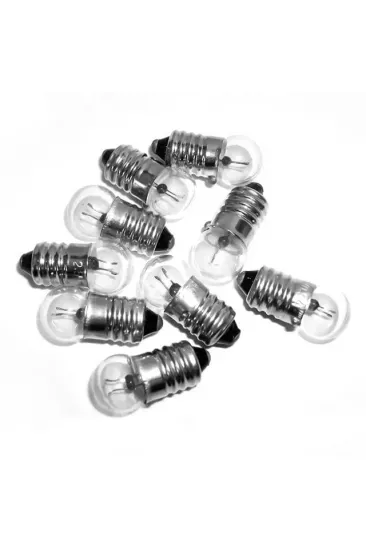 Mini Fener Ampul 2.5v Vidalı 50'li Paket Mini Fener Ampul 2.5v Vidalı 50'li Paket