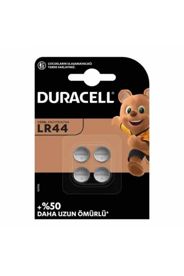 Duracell Lr44 1.5 Volt Düğme Pil (4'lü Paket) Duracell Lr44 1.5 Volt Düğme Pil (4'lü Paket)